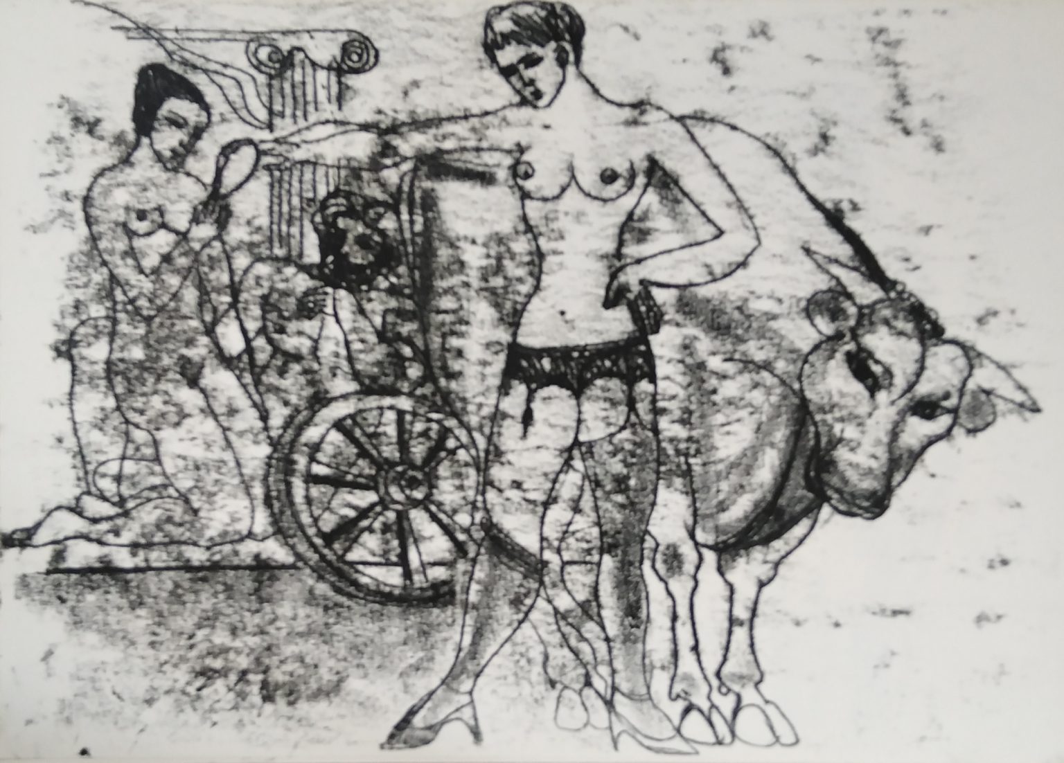 01 Bez nazwy, farba drukarska/papier, 32 x40cm