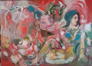 12 Porwanie Europy -akryl/płótno, 73x100cm