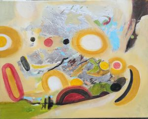 22 Bez tytułu - akryl/płótno, 40x50cm żółta