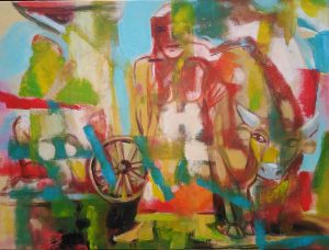 26 Koło - akryl/płótno, cm60x81cm,