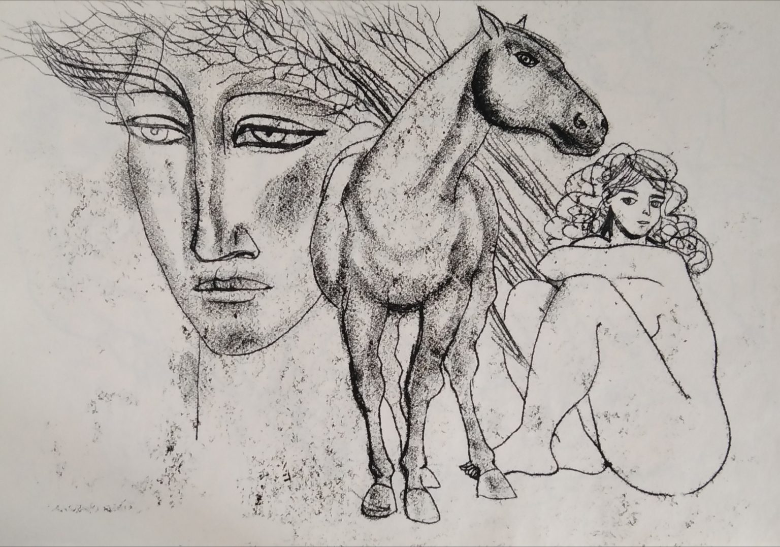 08 Bez nazwy, farba drukarska/papier, 32x40cm