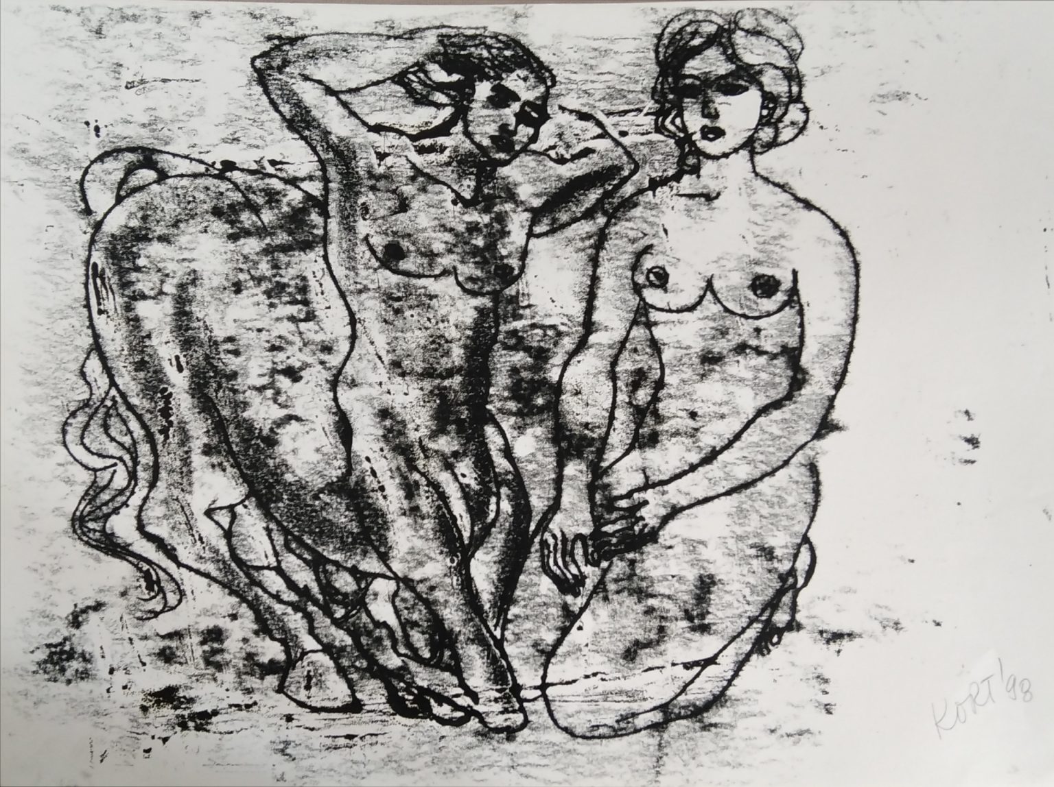 09 Bez nazwy, farba drukarska/papier, 32x40cm