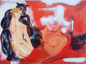 07 Licho nie śpi - akryl/płótno, 60x81cm