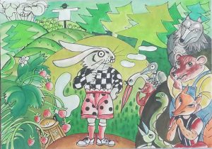 09 Pan Królikowski - akwarela/papier, 30x42cm