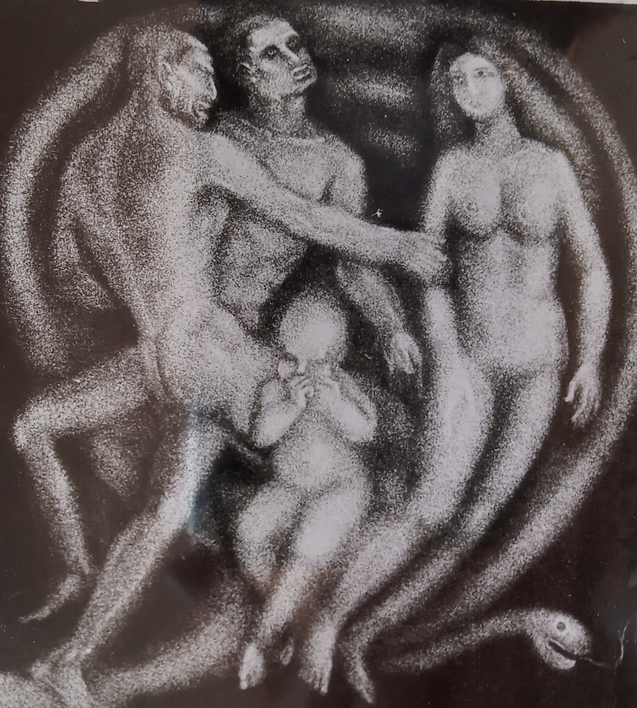 10 Żmija- litografia, offset farba drukarska, 32x40cm